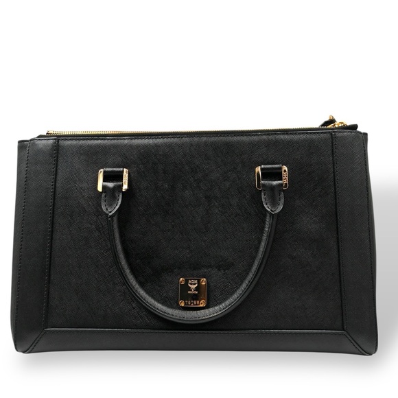 MCM Handbags - Authentic MCM Leather Structured Tote w/ Strap